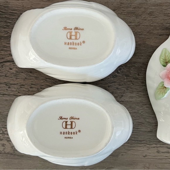 Hankook Korea Swan Bone China Porcelain Trinket Box Jewelry Box - Picture 11 of 14